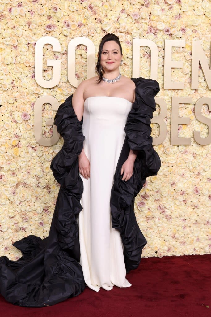 Lily Gladstone attends the 81st Annual Golden Globe Awards at The Beverly Hilton on January 07, 2024 in Beverly Hills, California.