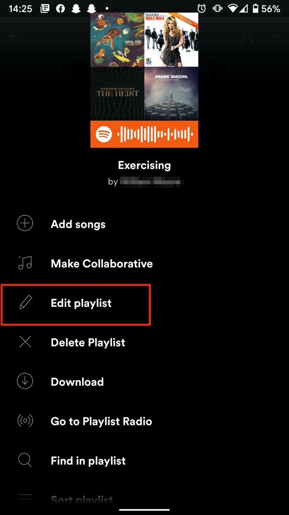 How to change playlist cover on Spotify Android 2