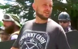 The Charlottesville protestor wearing the Johnny Cash t-shirt - Credit: Fox News