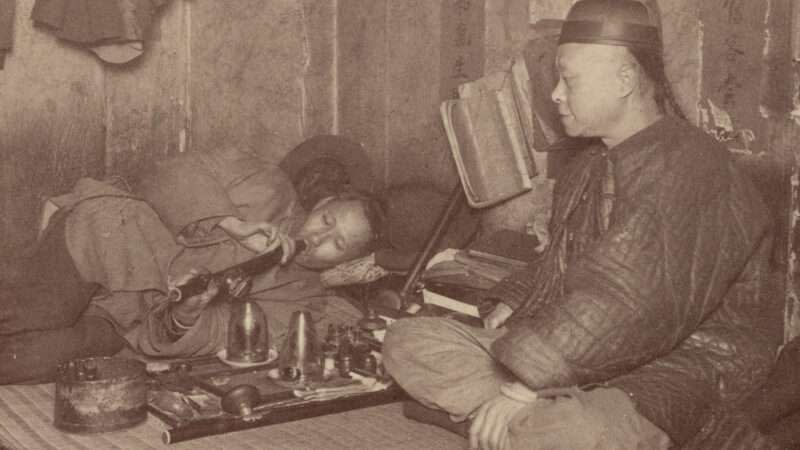 Photo: An opium den in Chinatown, San Francisco, California, in 1898; REASON 31 Strohmeyer & Wyman/Library of Congress