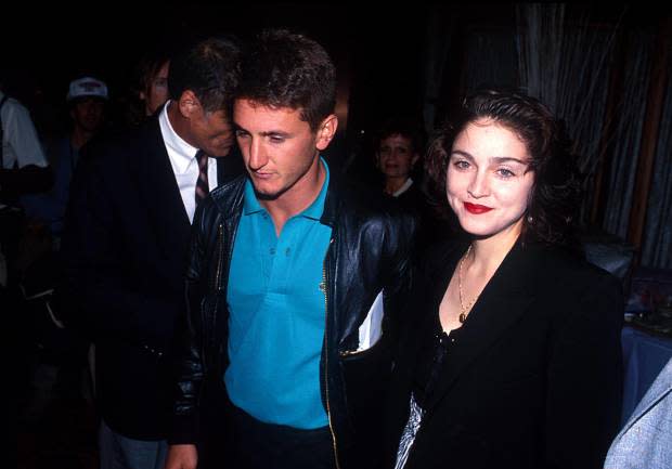 <p>IMAGO / ZUMA Wire</p><p><strong>Madonna</strong> and <strong>Sean Penn </strong>met on the set of her 1985 “Material Girl” music video and married six months later. They often made headlines over Penn’s jealousy, like in April 1986, when the actor attacked a man for speaking to her. In December of ‘97, Madonna filed for divorce. </p><p>In 2016, Madonna attended Penn's annual Help Haiti Home gala and told him from the event stage, "I want to say, Sean, that I loved you from the moment that I laid eyes on you. And I still love you just the same."</p><p><strong>Related: <a href="https://parade.com/897929/samuelmurrian/best-madonna-songs-ranked/" rel="nofollow noopener" target="_blank" data-ylk="slk:We Ranked the 100 Best Madonna Songs of All Time;elm:context_link;itc:0;sec:content-canvas" class="link ">We Ranked the 100 Best Madonna Songs of All Time</a></strong></p>