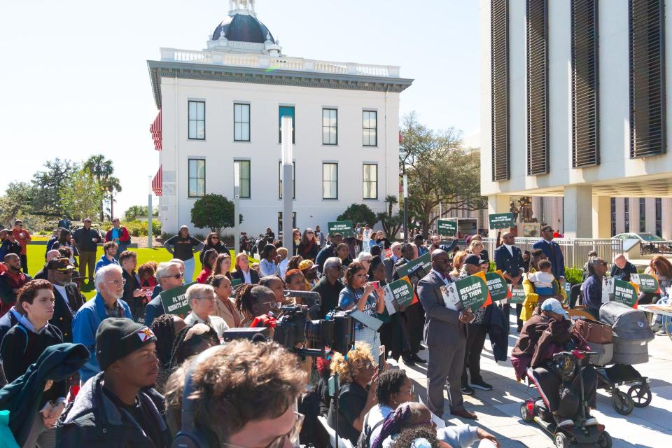 Hundreds of Floridians from across the state gathered in Tallahassee on Wednesday to address bills they are against and championing during a voting rights rally hosted by Equal Ground.
(Credit: Photo courtesy of Equal Ground)