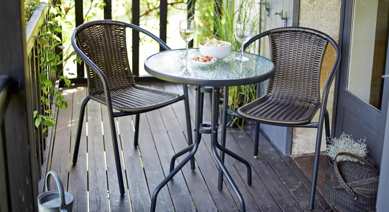 This trendy outdoor furniture set is under £50. (Argos)