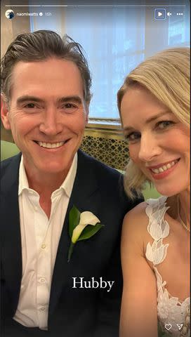 <p>Naomi Watts/Instagram</p> Billy Crudup and Naomi Watts