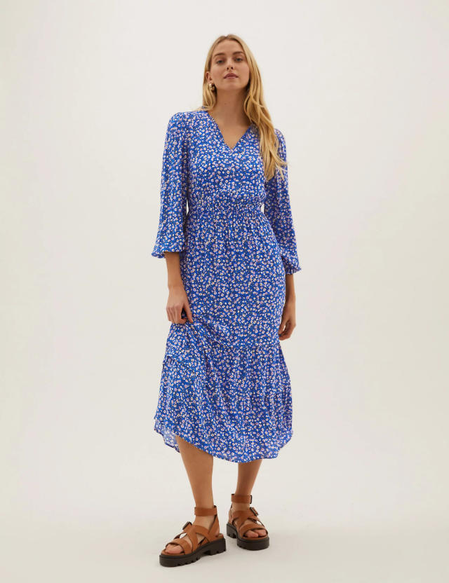 This pretty M&S midi dress is notching up five-star reviews