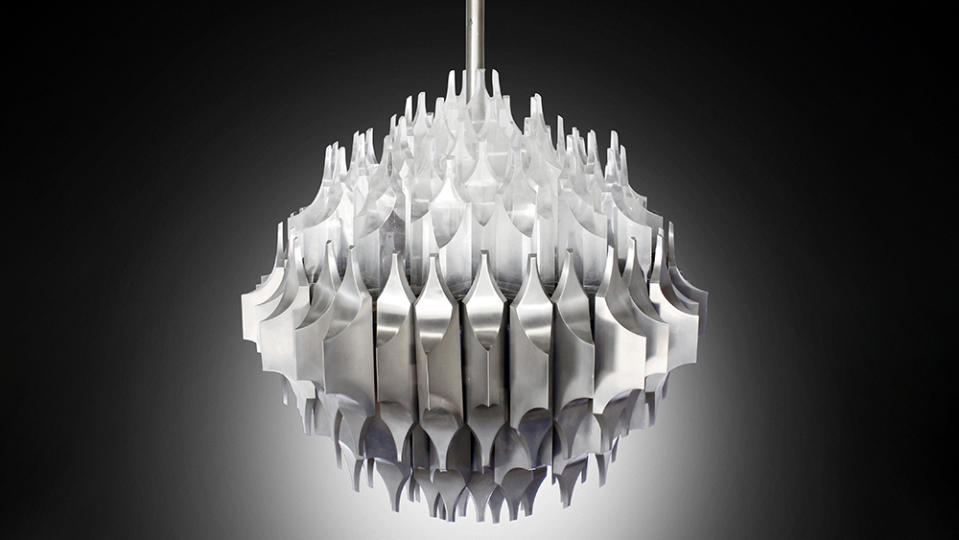 A ceiling light by Sami El Khazen. - Credit: Bonhams/Paul R. Williams: Security Pacific National Bank Collection/Los Angeles Public Library