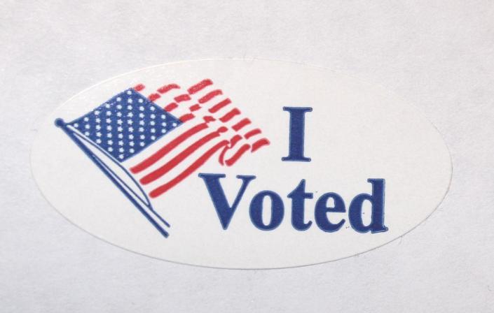 &quot; I Voted&quot; sticker.