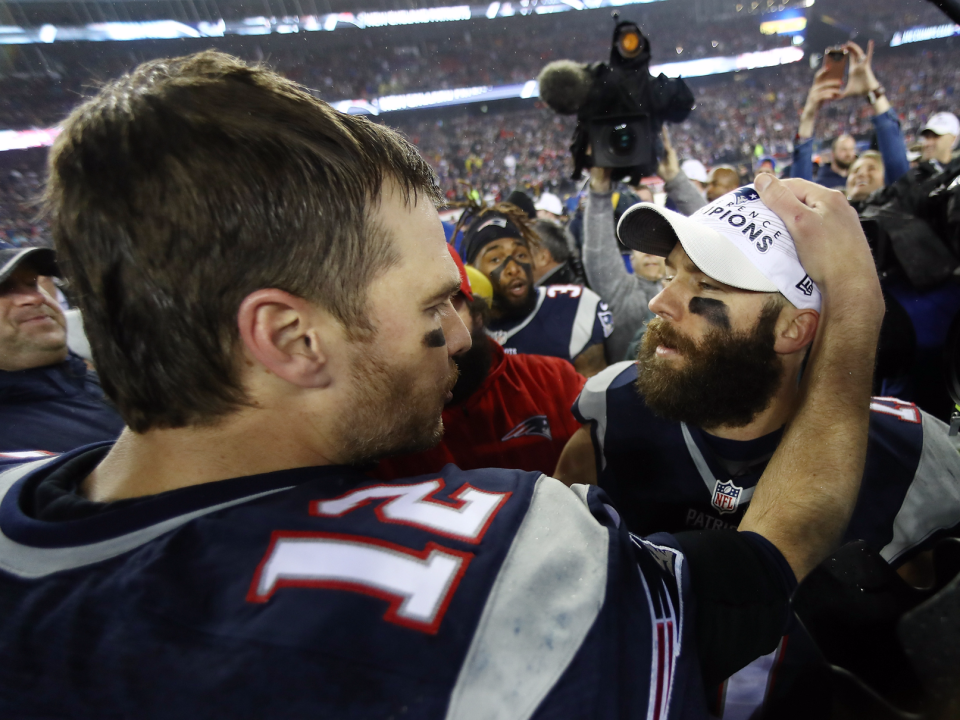 Tom Brady Julien Edelman AFC Championship