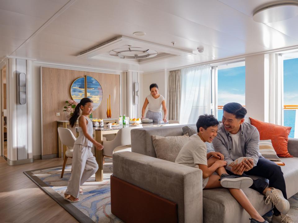 family in sun princess sky suite