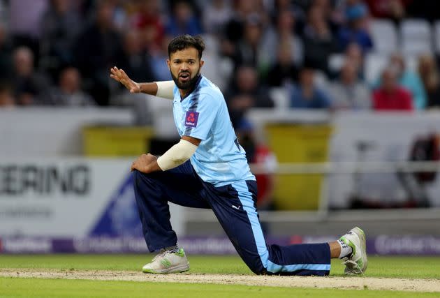 <strong> Azeem Rafiq playing for Yorkshire in 2017.</strong> (Photo: Richard Sellers via Getty Images)