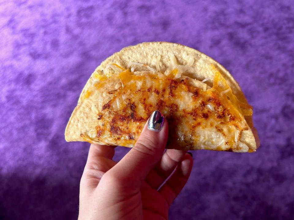 Taco Bell Cheesy Enchilada Dipping Taco