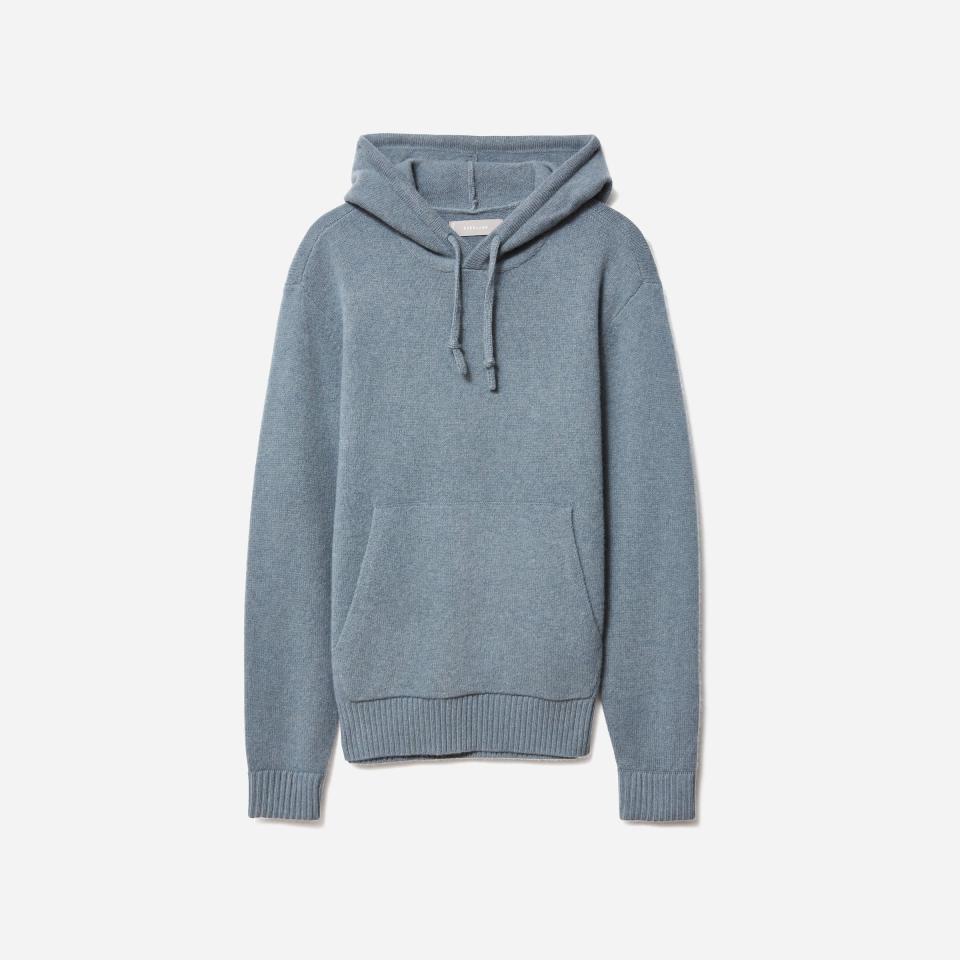 The Felted Merino Hoodie - Light Marine