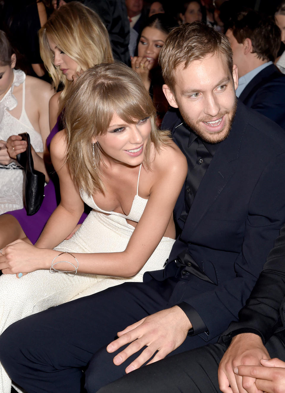 Taylor Swift and DJ Calvin Harris at the 2015 Billboard Music Awards in Las Vegas. (Photo: Jeff Kravitz/BMA2015/FilmMagic)
