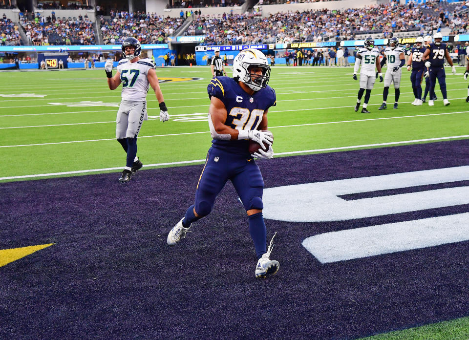 Any concerns about Austin Ekeler getting off to a slow start for fantasy managers is long gone. (Photo by John Cordes/Icon Sportswire via Getty Images)