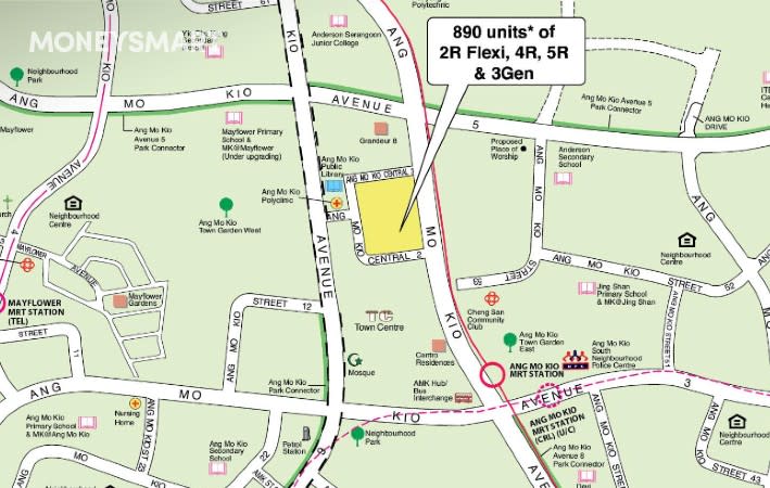 The August BTO Ang Mo Kio project will be located on Ang Mo Kio Avenue 8.