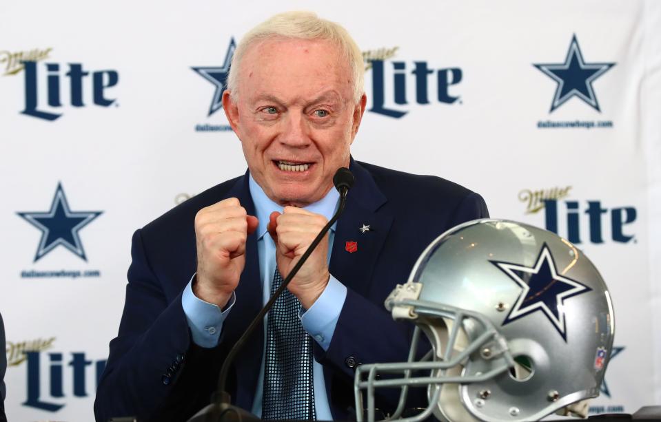 Dallas Cowboys owner Jerry Jones, shown in 2020, weighs in ahead of the 2022 NFL draft.