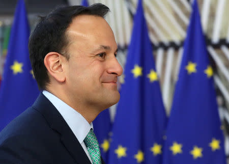 Ireland's Prime Minister (Taoiseach) Leo Varadkar arrives at an extraordinary European Union leaders summit to discuss Brexit, in Brussels, Belgium April 10, 2019. REUTERS/Yves Herman