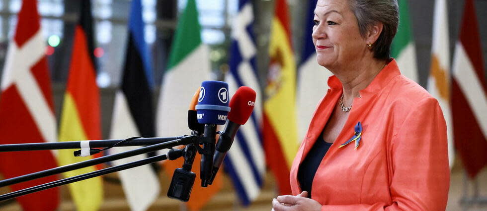 La commissaire européenne Ylva Johansson a fait part de sa déception, jeudi 8 décembre 2022, alors que la Roumanie et la Bulgarie n'ont pas été acceptés au sein de l'espace Schengen.  - Credit:KENZO TRIBOUILLARD / AFP