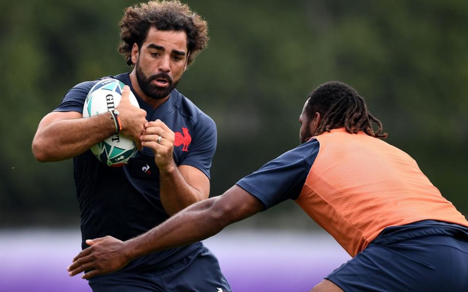 France training for the Rugby World Cup at the Fuji Hokuroku Park in Fujiyoshida - AFP