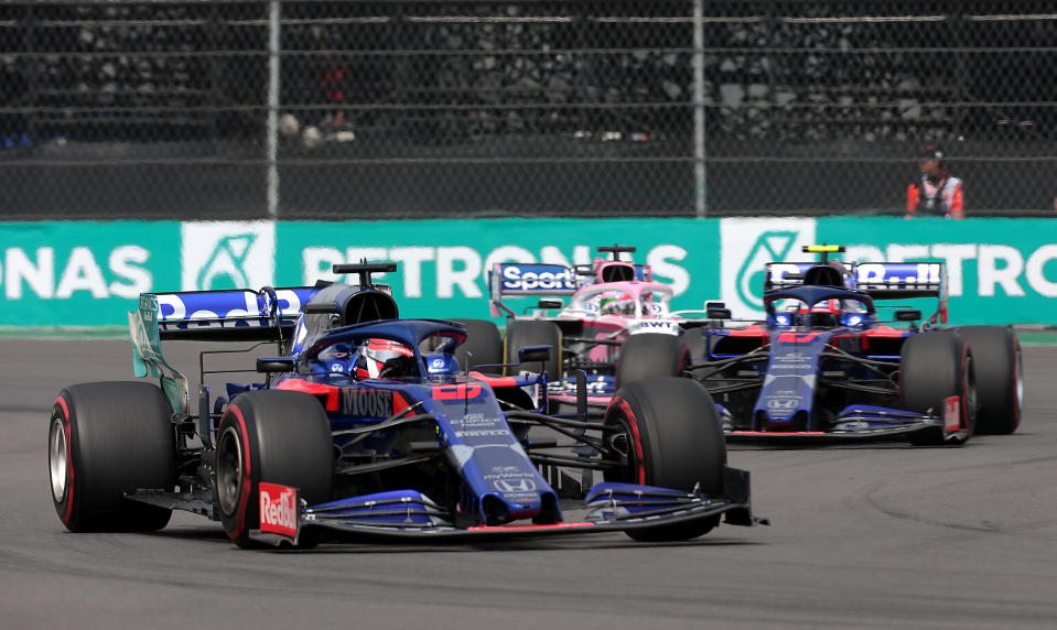 Formula One F1 - Mexican Grand Prix - Hermanos Rodriguez Circuit, Mexico City, Mexico - October 27, 2019  Toro Rosso's Daniil Kvyat in action during the race  REUTERS/Luis Cortes