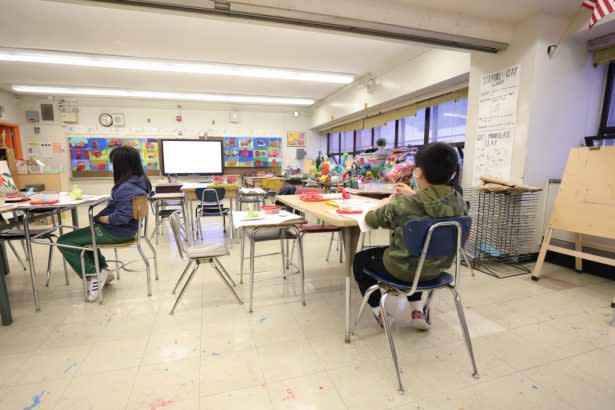 Attendance was sparse in New York City schools the first week of January as many parents kept their children home amid fears for safety during the Omicron surge. (Michael Loccisano/Getty Images)