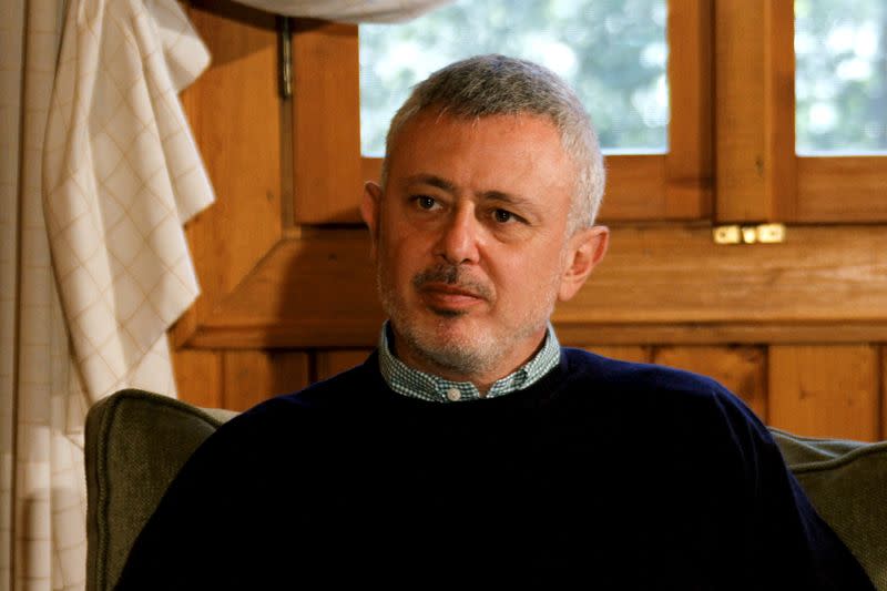 FILE PHOTO: Lebanese Christian politician and leader of the Marada movement Suleiman Franjieh meets with Agriculture Minister Akram Chehayeb at his house in Bnechi, northern Lebanon