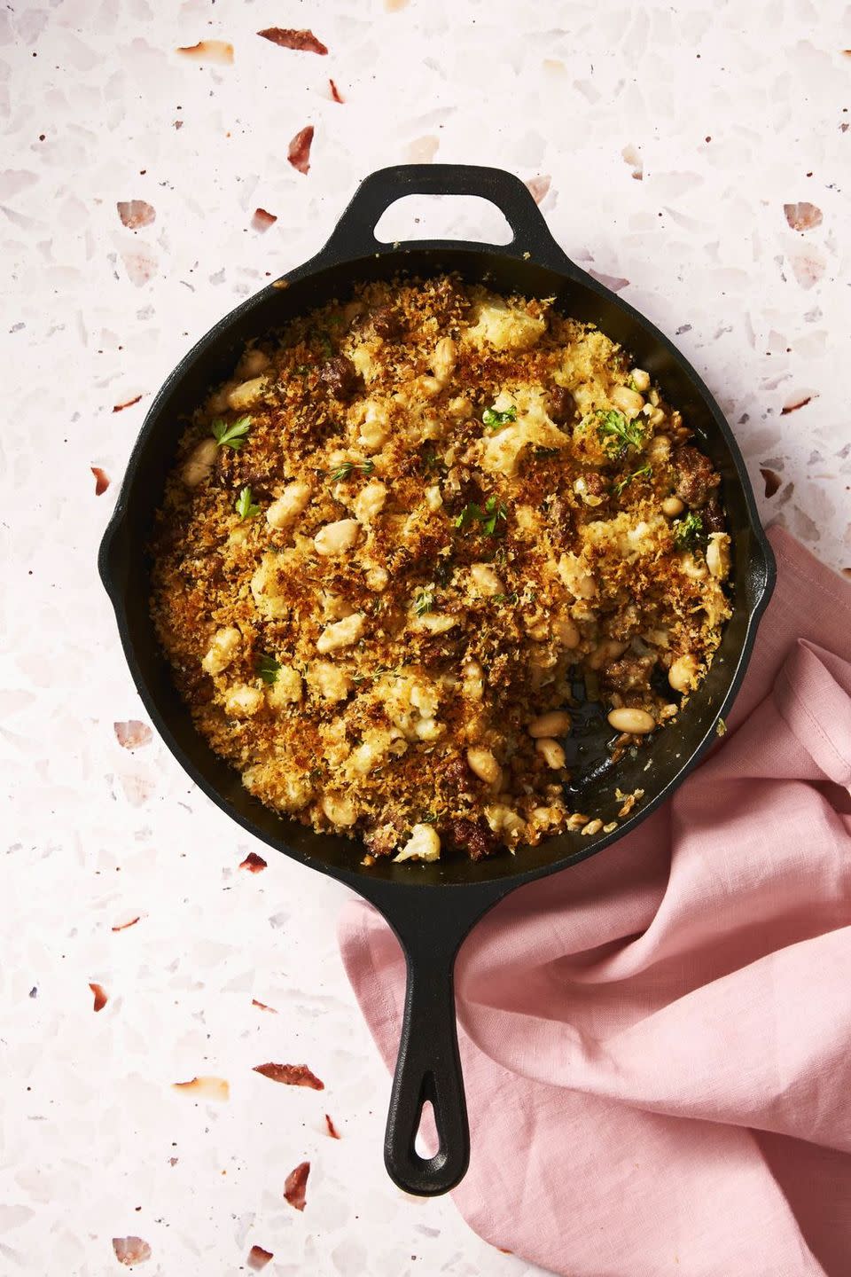 9) Sausage Cauliflower Skillet Casserole