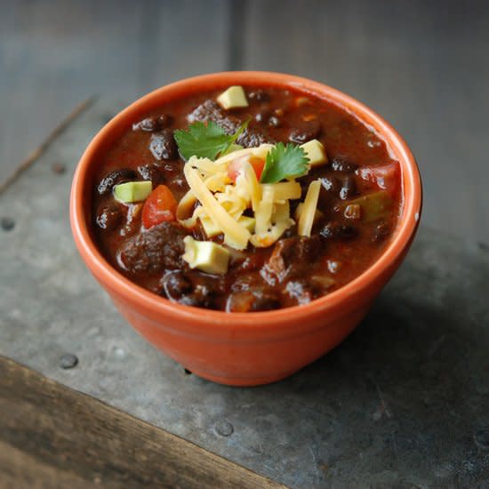 Game-Day Pork and Black Bean Chili