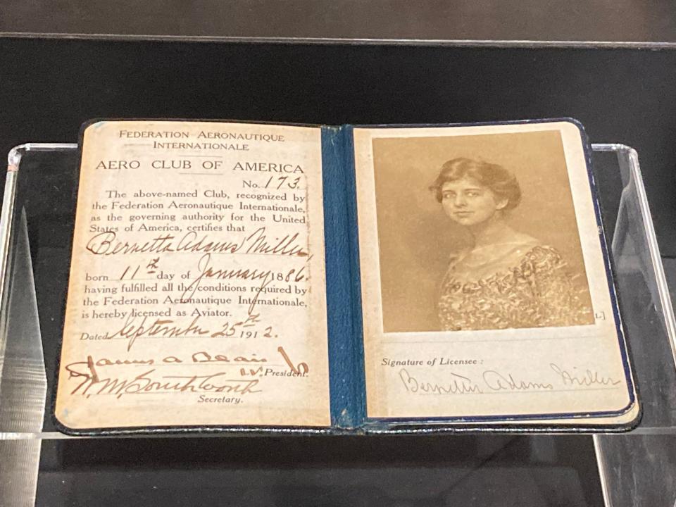 Stark County's Bernetta Miller was one of the first women pilots in the country. Her story is told in the McKinley Museum's upcoming "Women at Work" exhibit in Keller Gallery. It opens April 13.