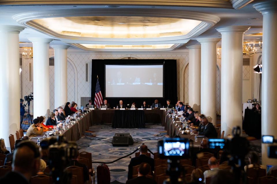 The rules and bylaws committee of the Democratic National Committee gather for three days of meetings in Washington to vote on the order of presidential nominating calendar and the fate of Iowa's first in the nation caucuses. The DNC may potentially elevate states like Michigan ahead of Iowa, which has traditionally held the first caucus in the nation.