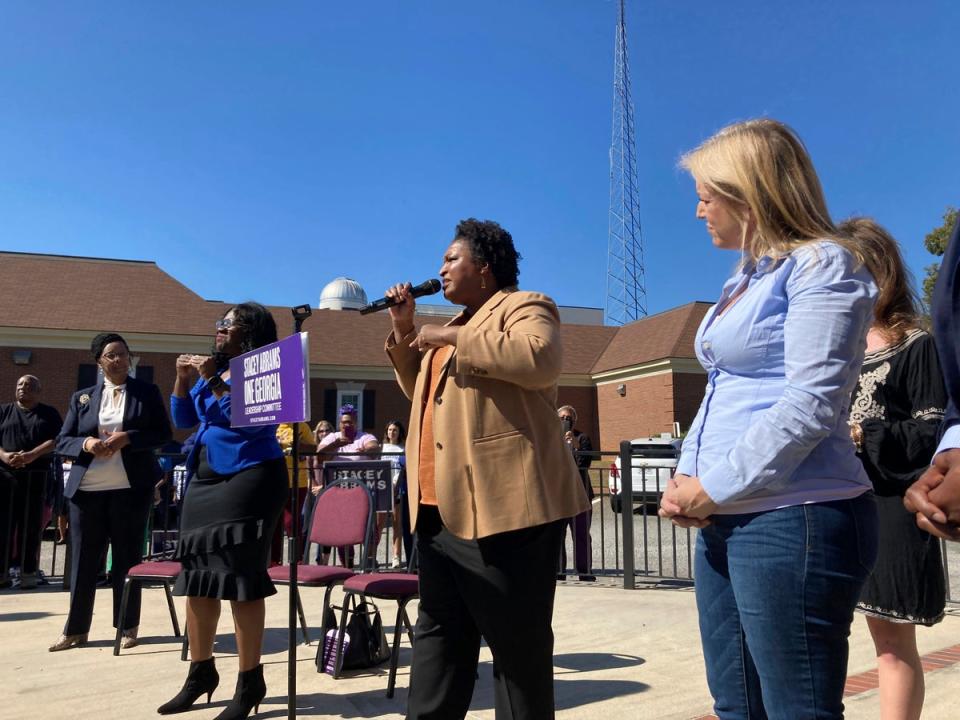 Stacey Abrams ha impulsado la ampliación del Medicaid en Georgia durante su campaña para la gubernatura (Copyright 2022 The Associated Press. All rights reserved)