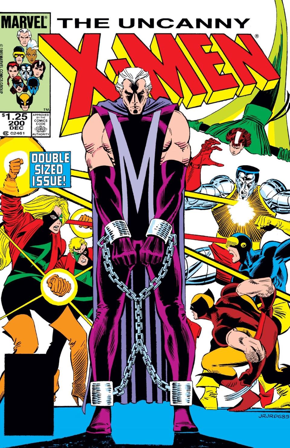 John Romita Jr.'s cover for Uncanny X-Men #200, the Trial of Magneto.