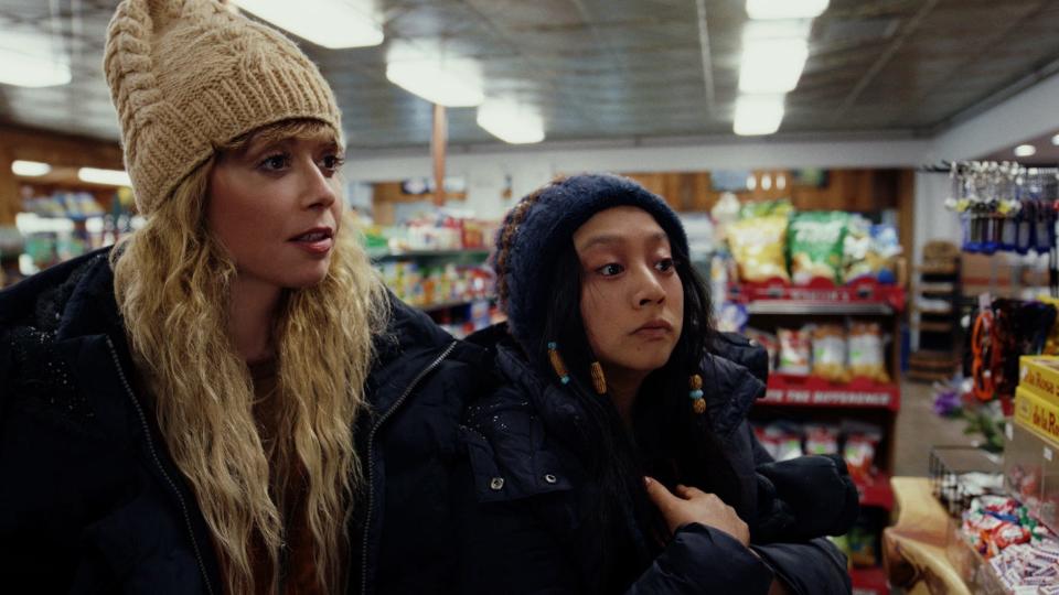 Natasha Lyonne (left) and Stephanie Hsu (from the hit film "Everything Everywhere All at Once") appear in episode 9 of "Poker Face," a particularly gruesome chapter in the life of Lyonne's on-the-run character, Charlie Cale.