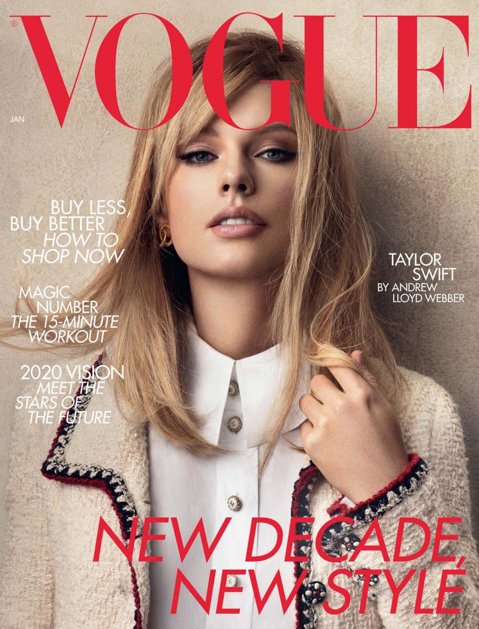 Cover star: Taylor Swift is fronting the January 2020 issue of Vogue (Vogue)