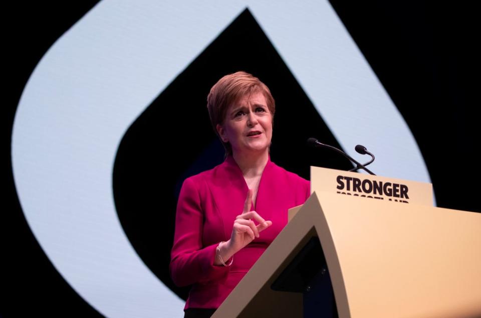 First Minister of Scotland Nicola Sturgeon will address the SNP conference on Monday (Jane Barlow/PA) (PA Archive)