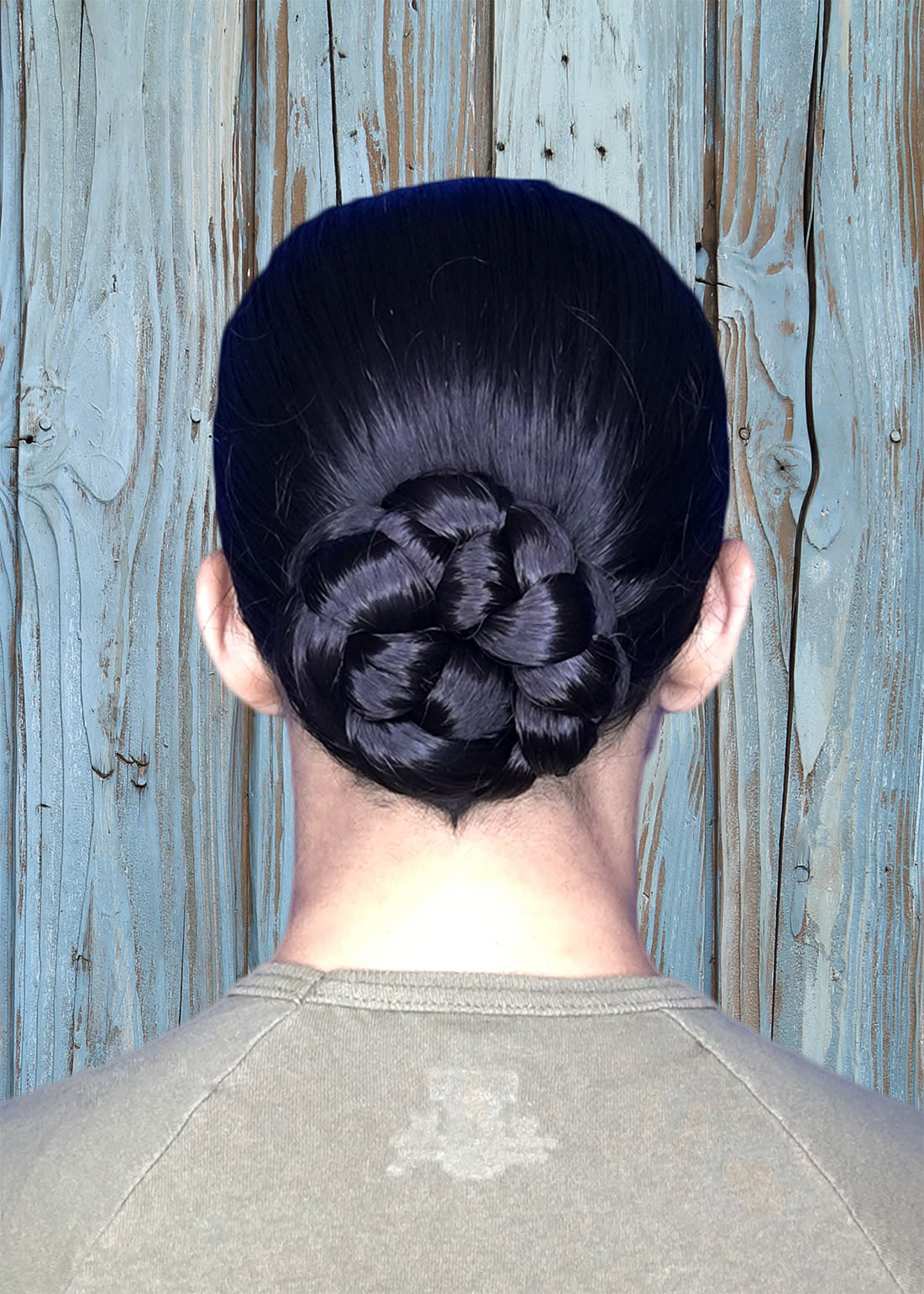 Army Hair veteran with the perfect bun. (Photo: Army Hair)