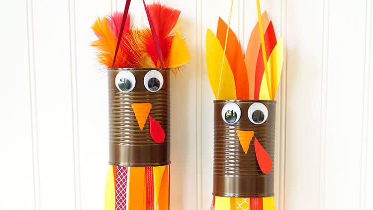 turkey windsocks thanksgiving crafts