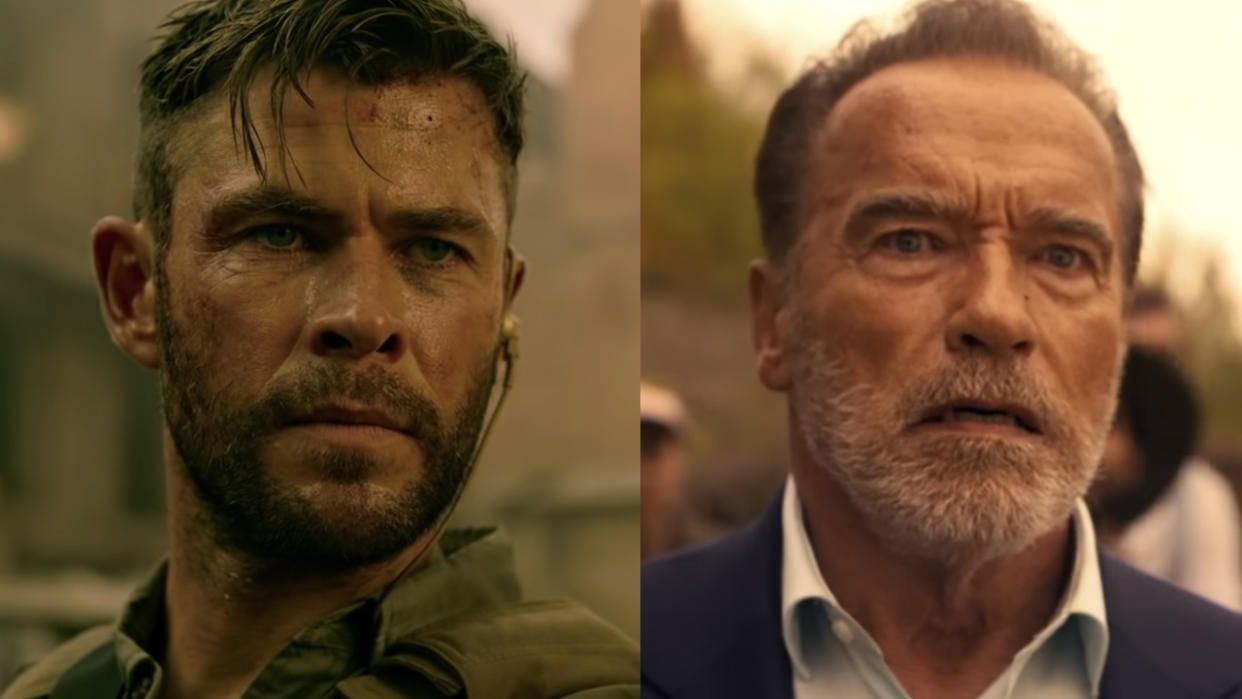  Hemsworth in Netflix's Extraction, Arnold in Netflix's FUBAR 