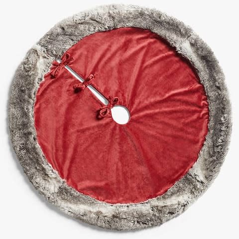 John Lewis & Partners Traditions Faux Fur Trim Tree Skirt - Credit: John Lewis &amp; Partners