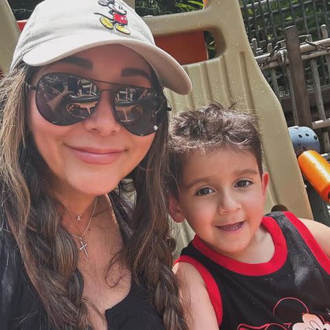 <p> Nicole Polizzi/Instagram</p> Nicole 'Snooki' Polizzi with youngest son Angelo