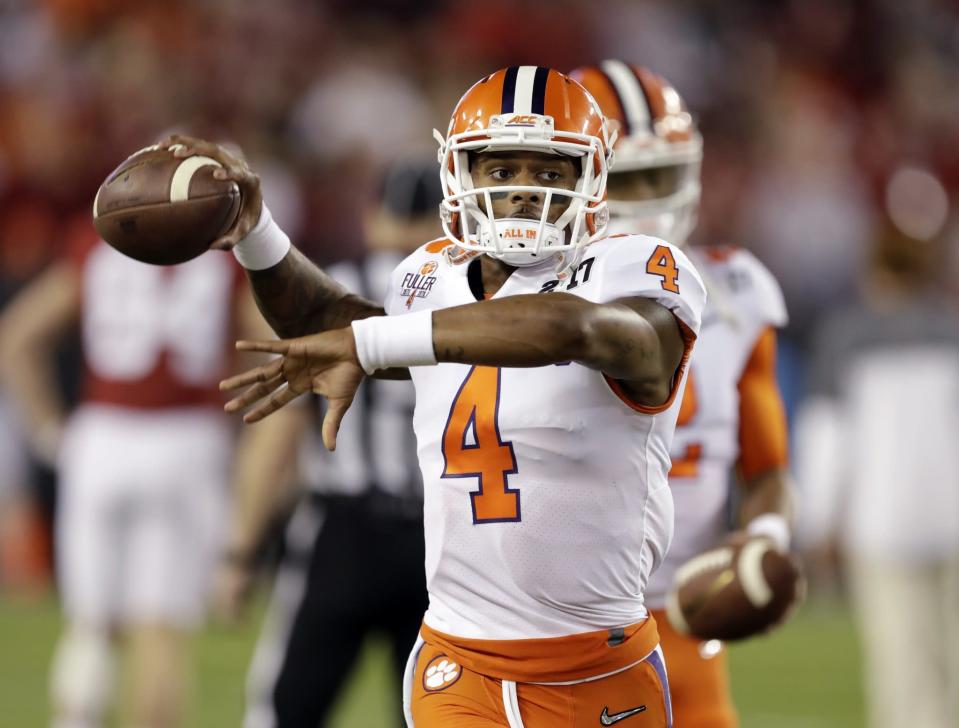 Clemson’s Deshaun Watson could land in a fascinating situation with the Los Angeles Chargers. (AP)