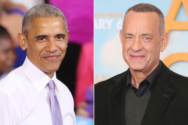 <p>Alexander Tamargo/WireImage; Mike Marsland/WireImage</p> Barack Obama and Tom Hanks