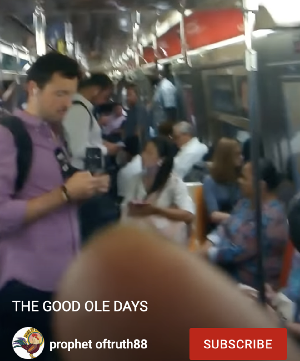 Frank James in a video posted to his YouTube account taken on the New York subway in 2019 (YouTube)