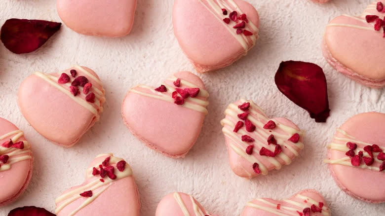 Heart shaped macarons