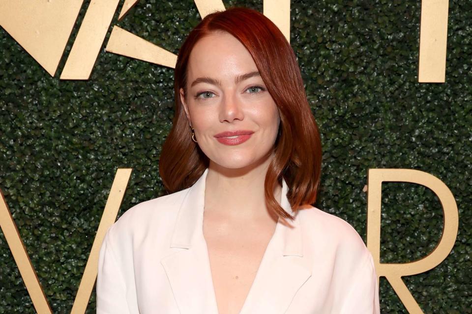 <p>Jesse Grant/Getty Images</p> Emma Stone at the AFI Awards on Jan. 12 in Los Angeles, California