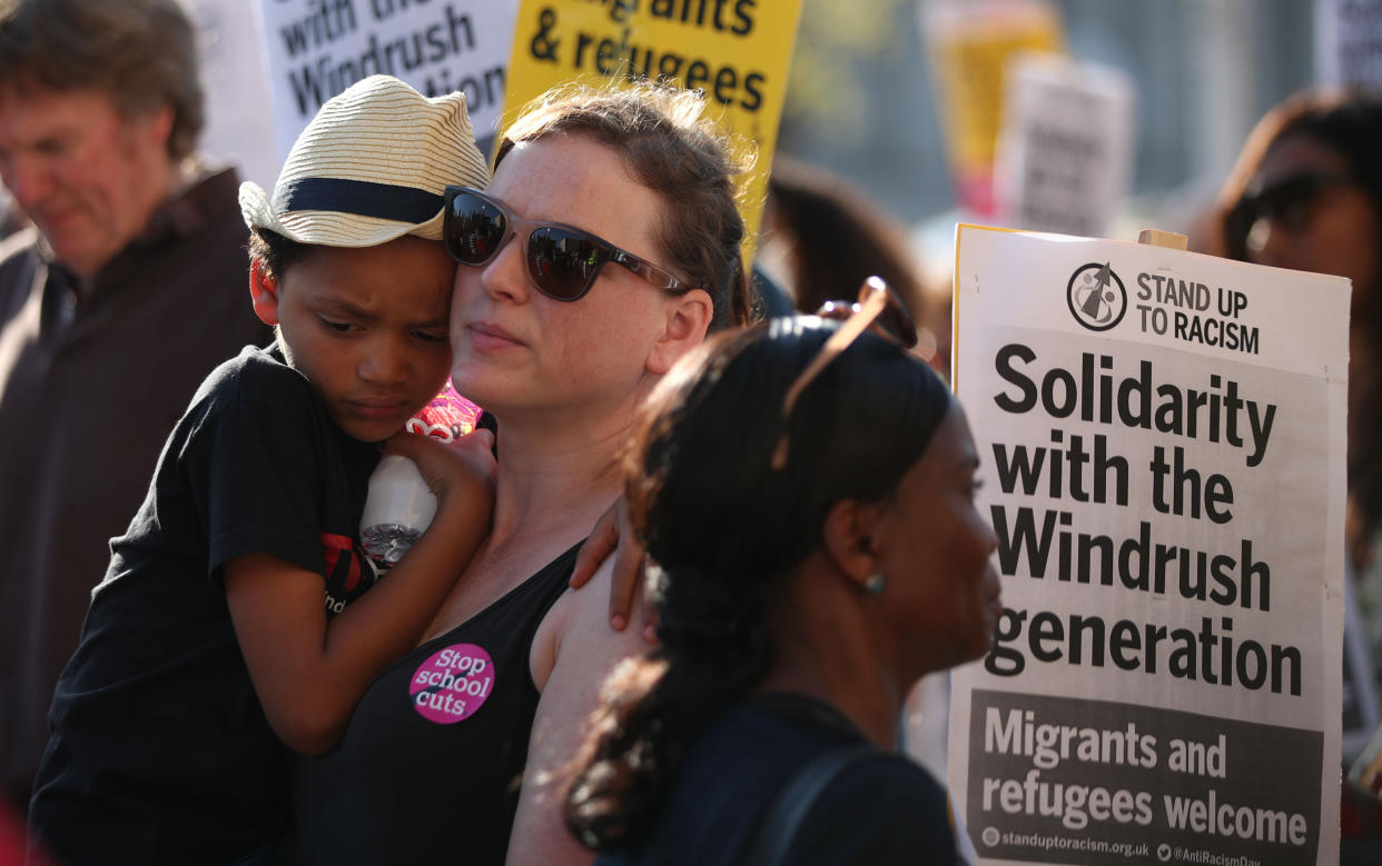 Activists protest discrimination of Windrush Generation immigrants