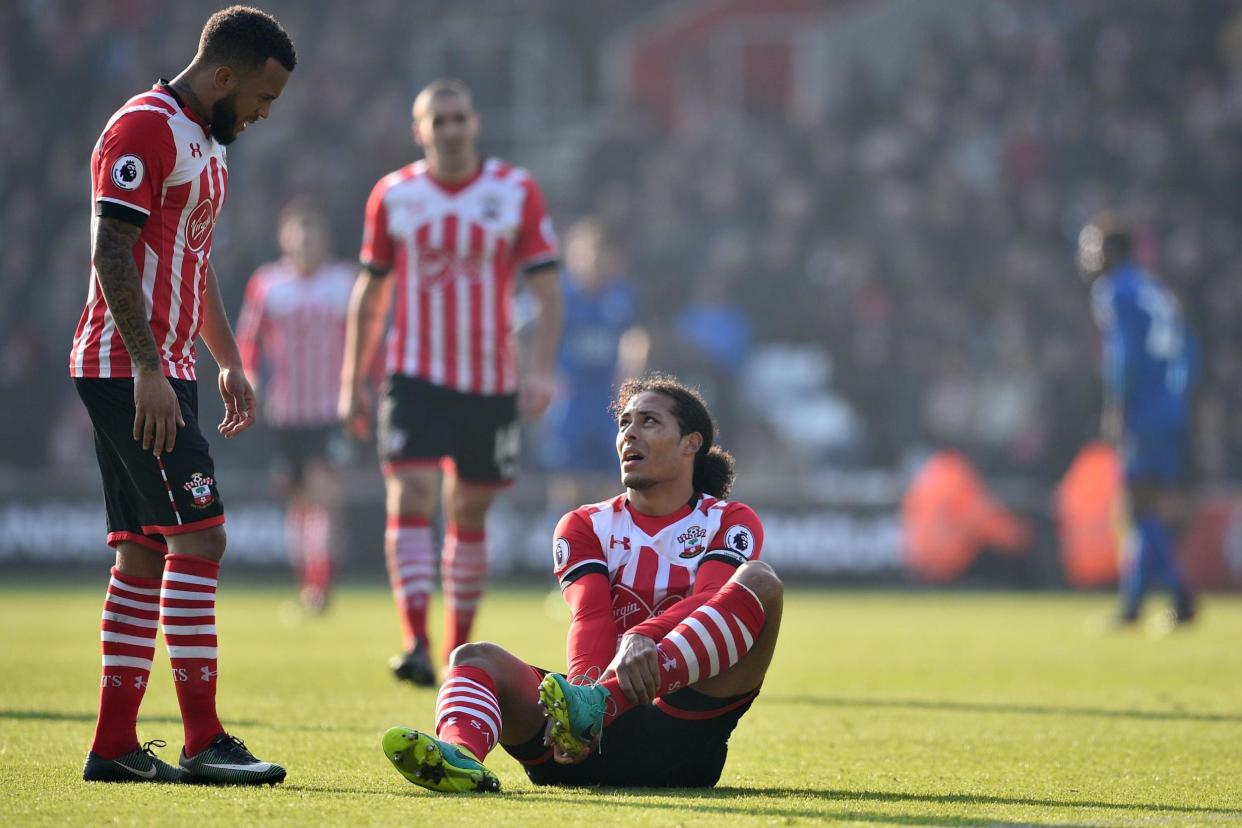 Injury woes: Van Dijk has been out since early January: AFP/Getty Images