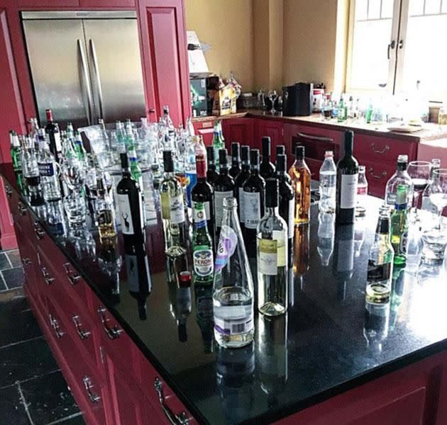 We gave up trying to count the number of bottles. Source: Instagram.