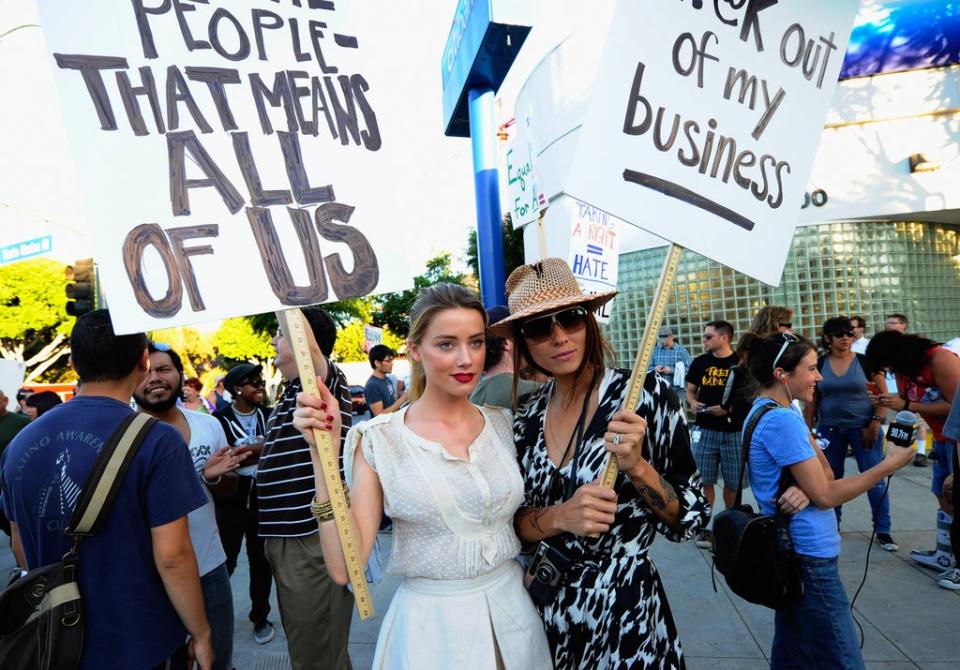 Amber Heard y su exnovia Tasya van Ree (Getty Images)