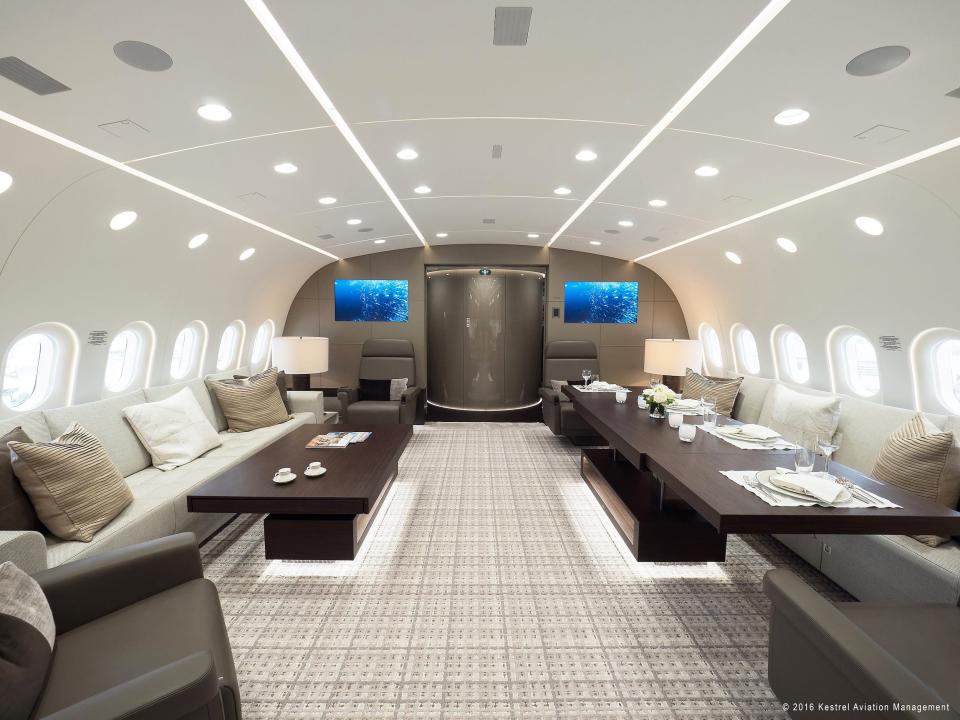 Inside Kestrel's BBJ 787.